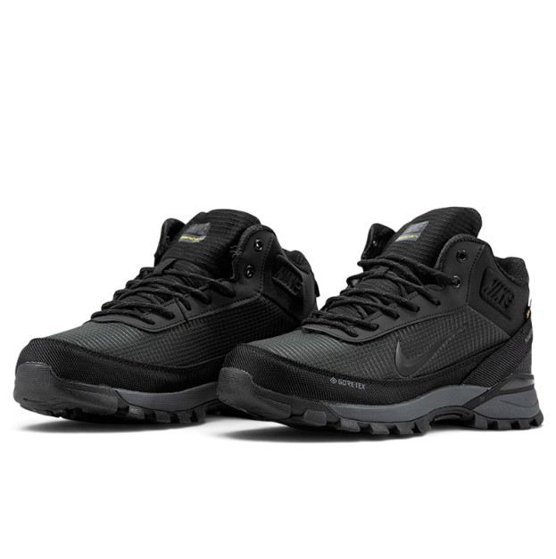 Nike Rivah Gore-Tex Black Grey Winter с МЕХОМ