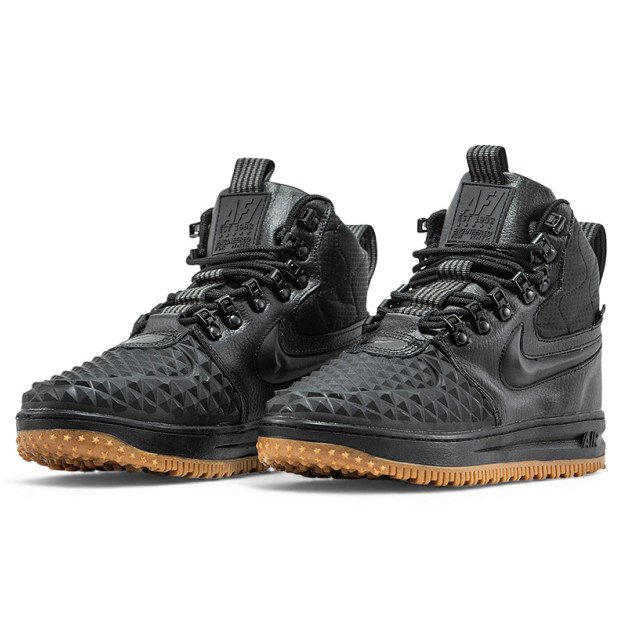 Nike Lunar Force 1 Duckboot 17 Black Gum with Fur