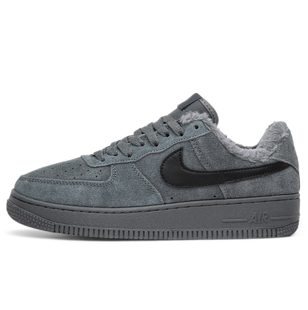 Nike Air Force 1 Low Gray With FUR