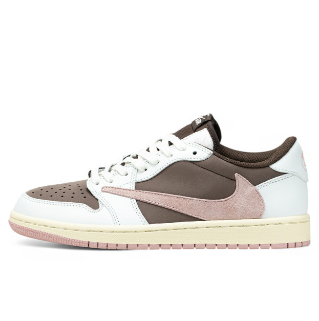 Jordan 1 Low x Travis Scott White Brown Pink