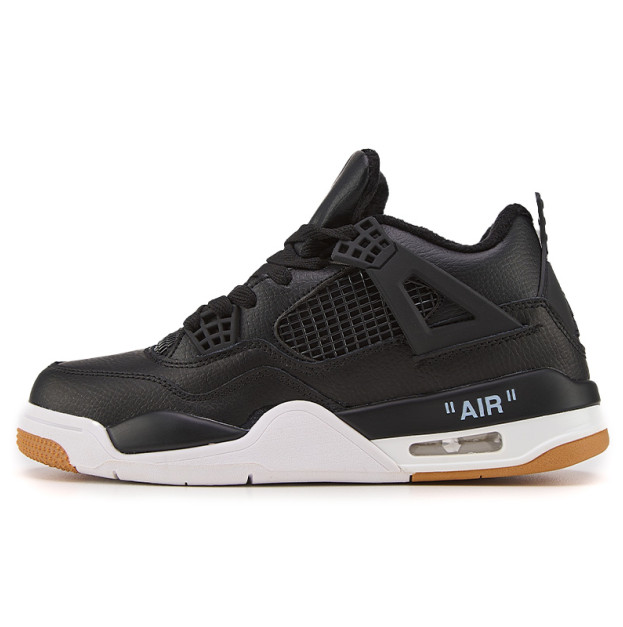 Jordan 4 Black White Gum С МЕХОМ