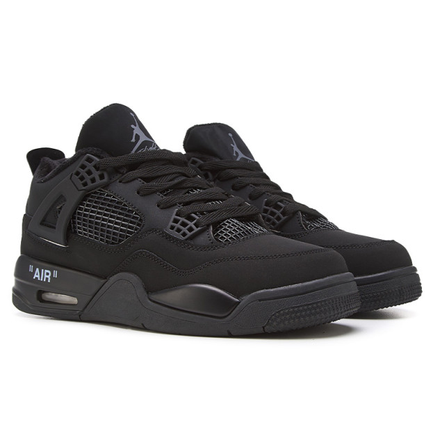 Jordan 4 Total Black С МЕХОМ