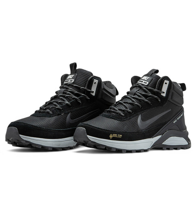 Nike Rivah Gore-Tex Black Grey С МЕХОМ