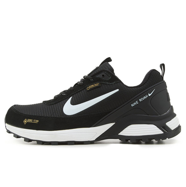 Nike Rivah Gore-Tex Black White Two З ХУТРОМ