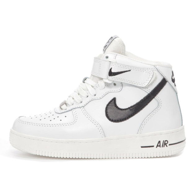 Nike Air Force 1 High White Black Winter Fur