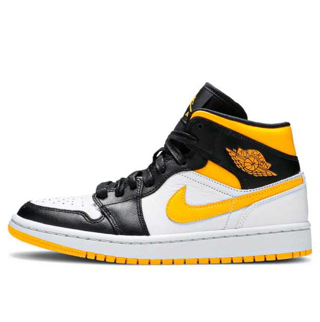 Jordan 1 Mid White Laser Orange Black CV5276-107
