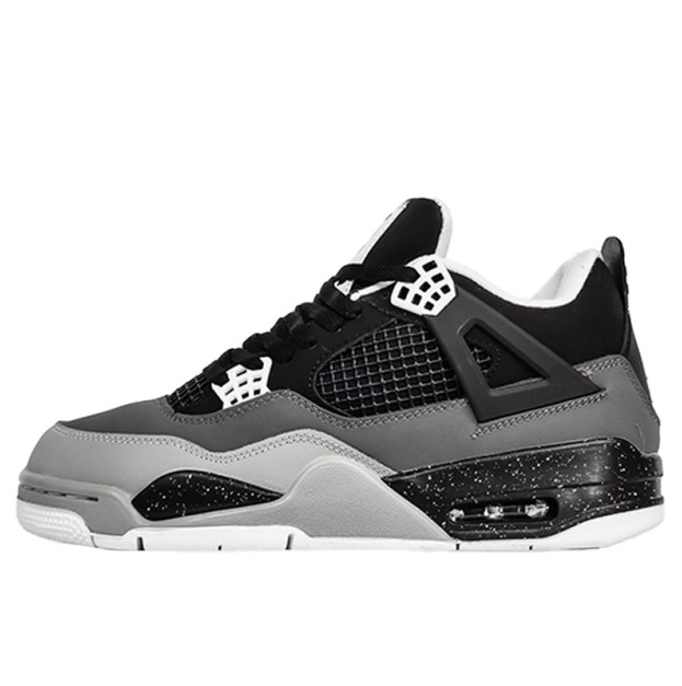 Jordan 4 Retro Black Grey White Winter С МЕХОМ