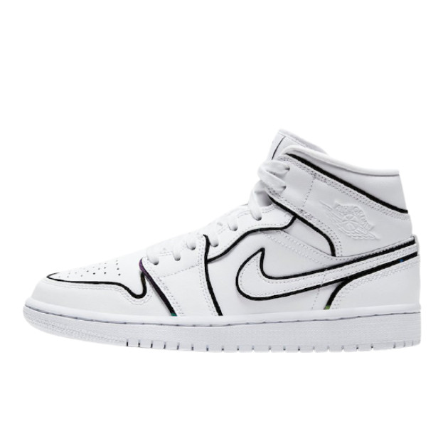 Jordan 1 Mid Iridescent Reflective White CK6587-100