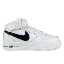 Nike Air Force 1 High White Black Logo Winter Fur