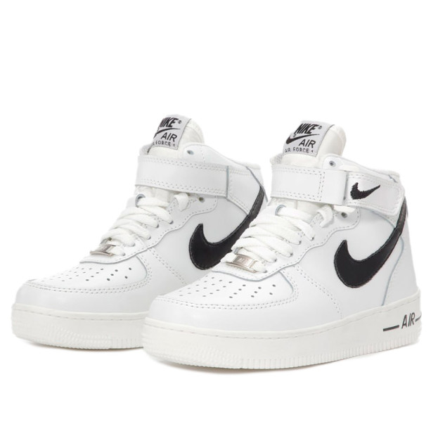 Nike Air Force 1 High White Black Winter Fur
