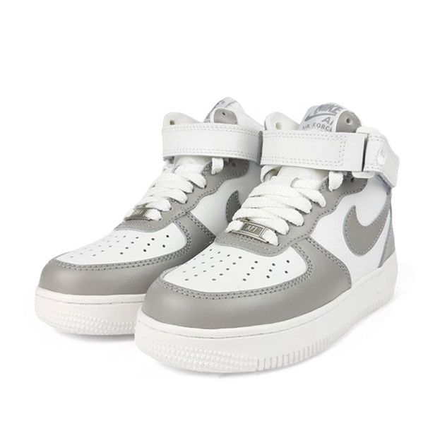 Nike Air Force 1 High Grey White Winter З ХУТРОМ