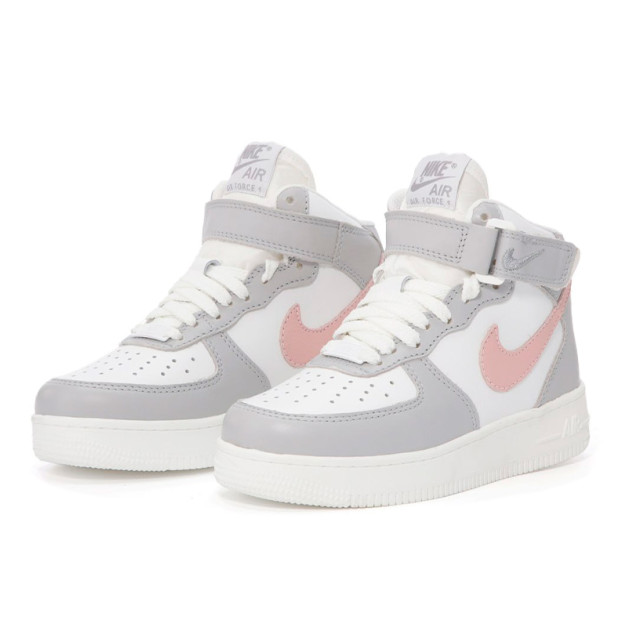 Nike Air Force 1 High Grey Pink Winter С МЕХОМ