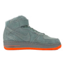 Nike Air Force 1 High Grey Red Suede Winter З ХУТРОМ