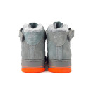 Nike Air Force 1 High Grey Red Suede Winter З ХУТРОМ
