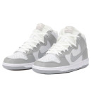 Nike SB Dunk High Grey White Winter С МЕХОМ
