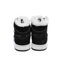 Jordan 1 Retro Mid Black White Winter З ХУТРОМ