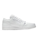 Jordan 1 Low Triple White Tumbled Leather 553558-130