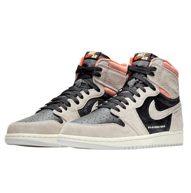 Jordan 1 Retro High Neutral Grey Hyper Crimson 555088-018