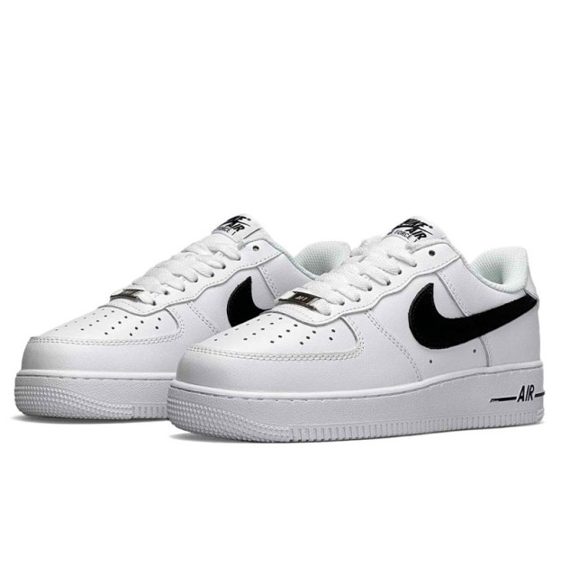 Nike Air Force 1 Low White Black Winter З ХУТРОМ