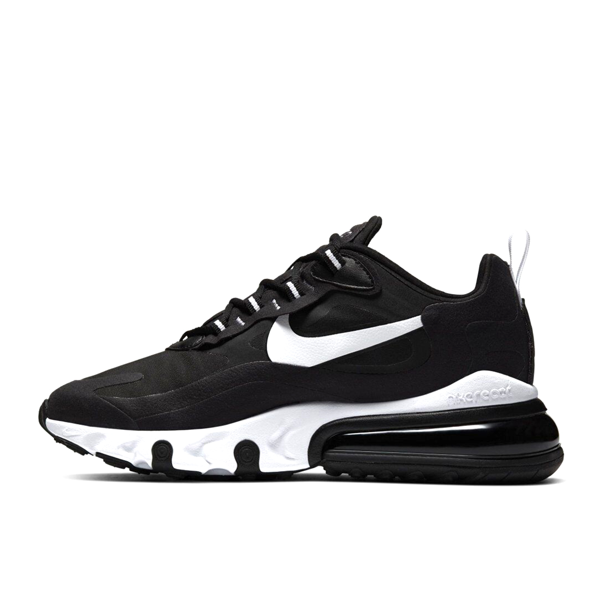Nike 270 react black and white deals