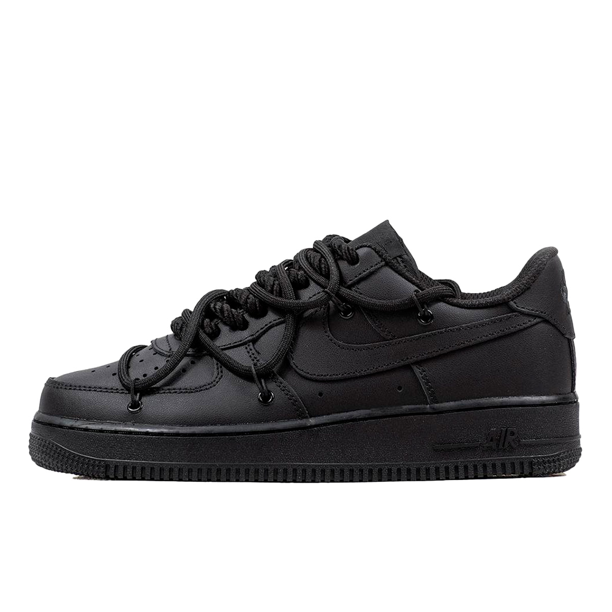 Nike air force 1 black laces deals