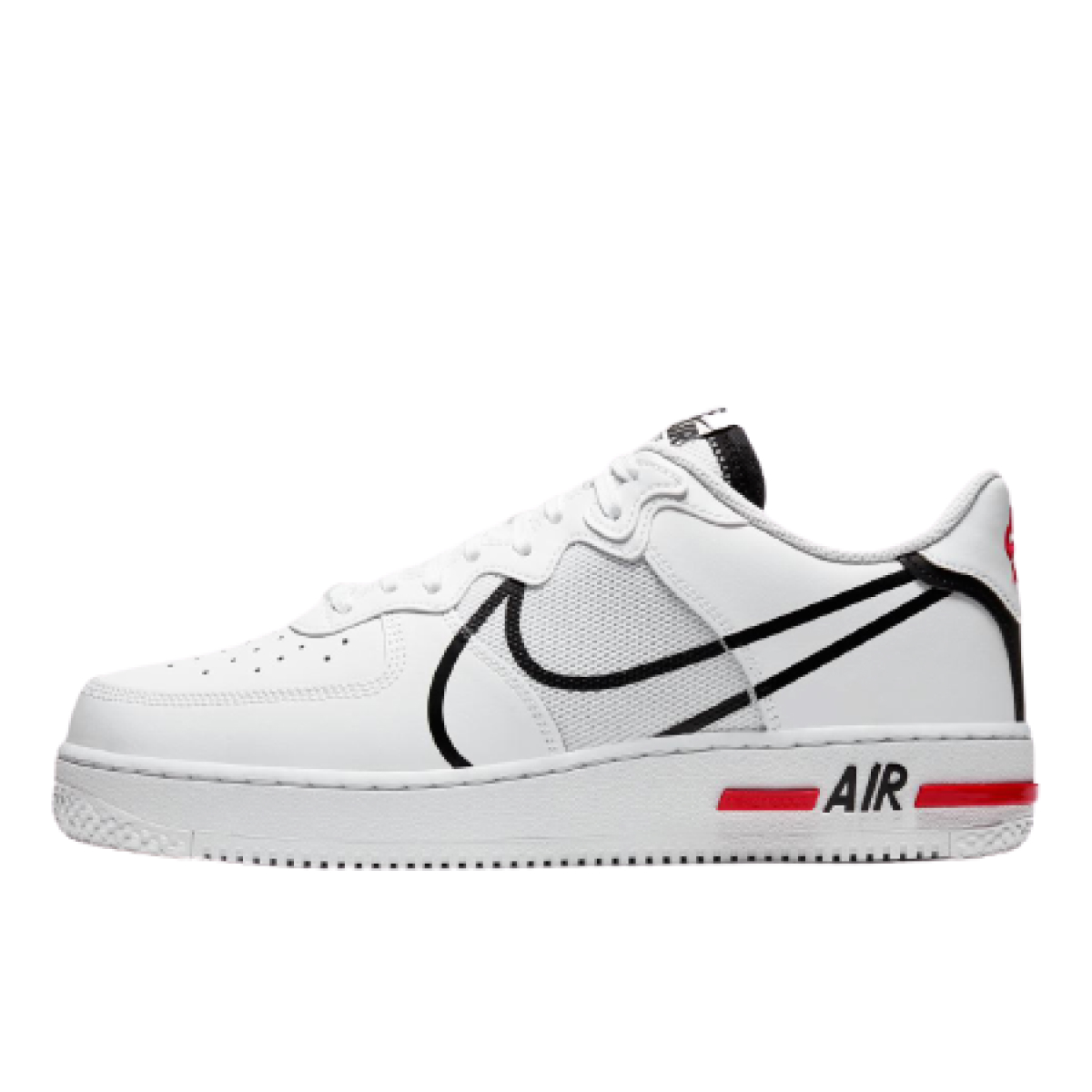 Air Force 1 React White Black Red CD4366 100