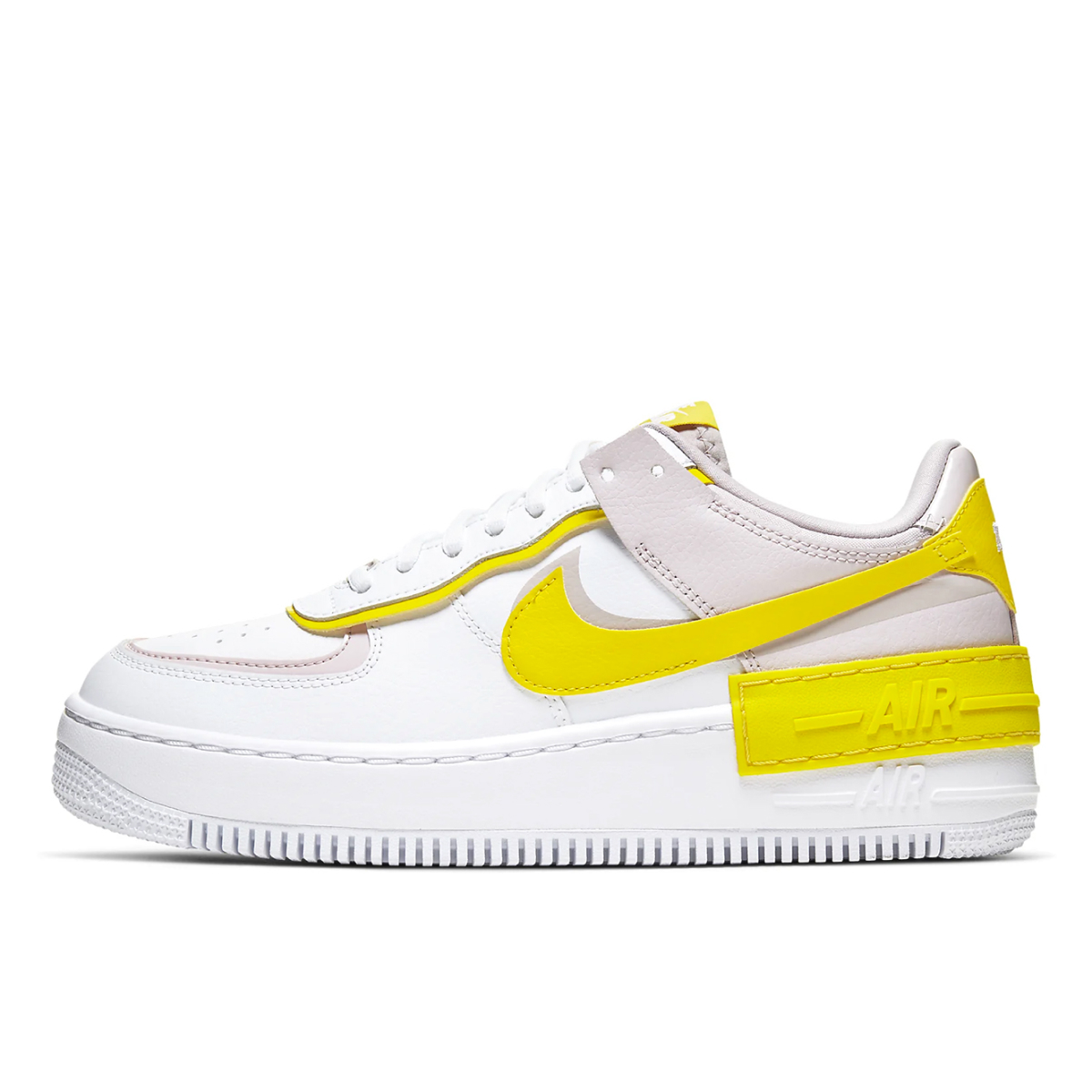 Nike Air Force 1 Shadow White Barely Rose Speed Yellow CJ1641 102