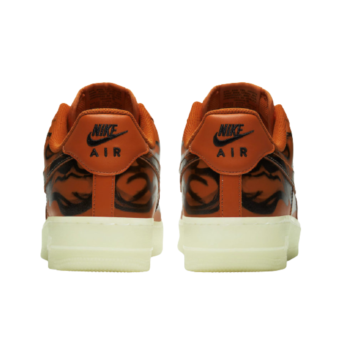 Nike Air Force 1 Low Orange Skeleton CU8067 800