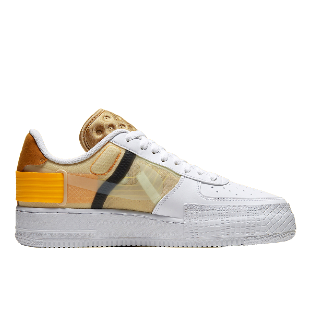 Nike air force 1 gold white online