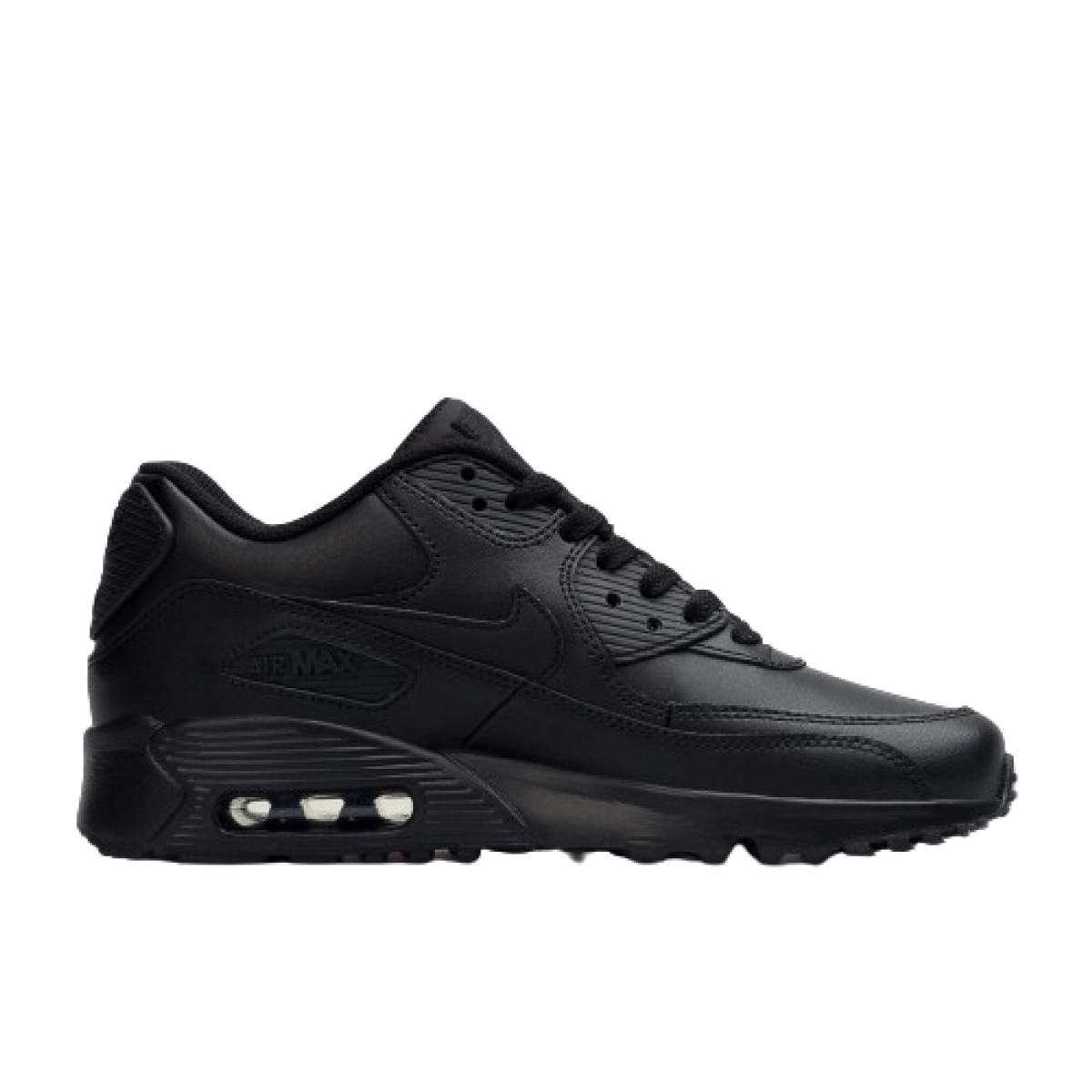 Ladies black nike air max 90 hot sale
