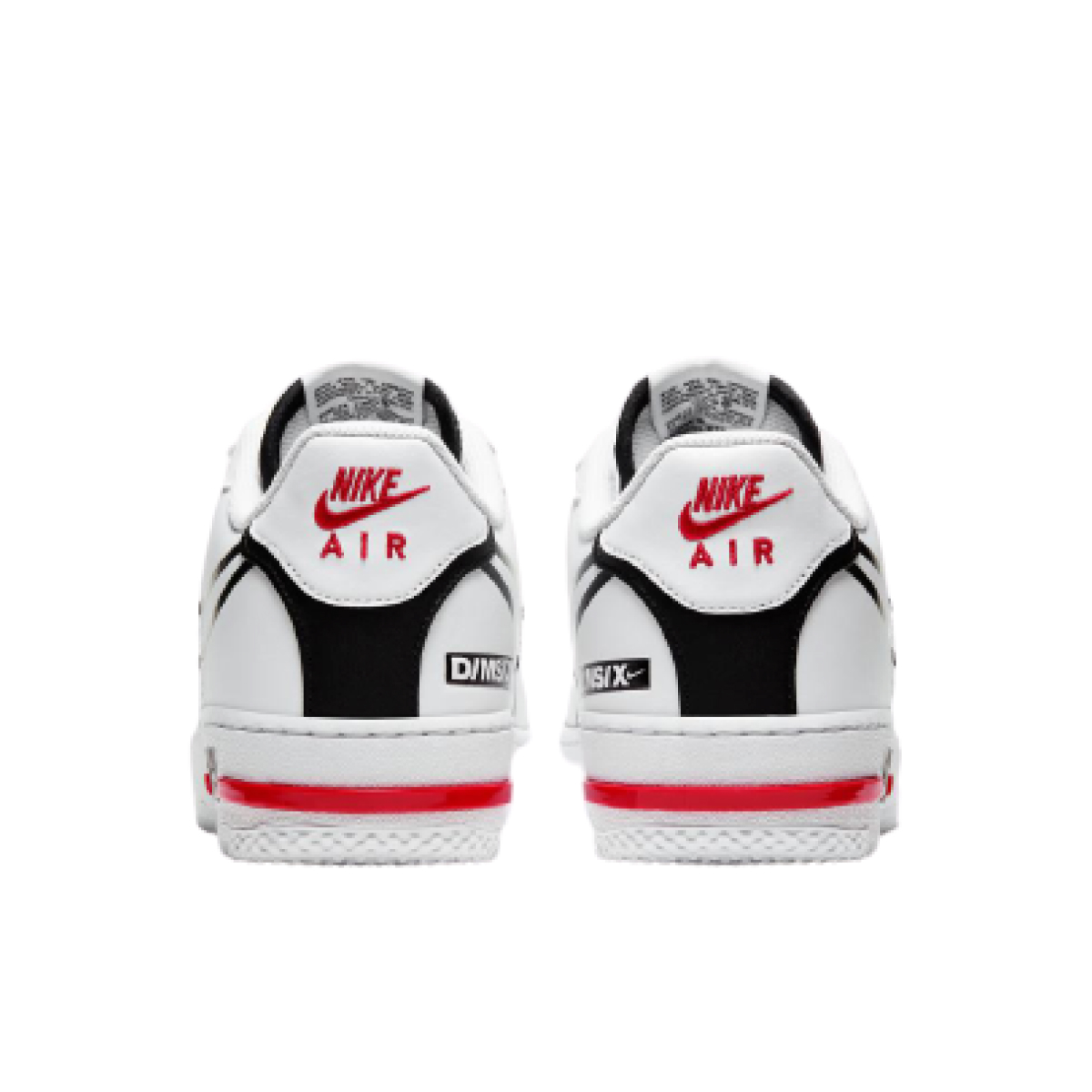 Nike air force 1 red white black top