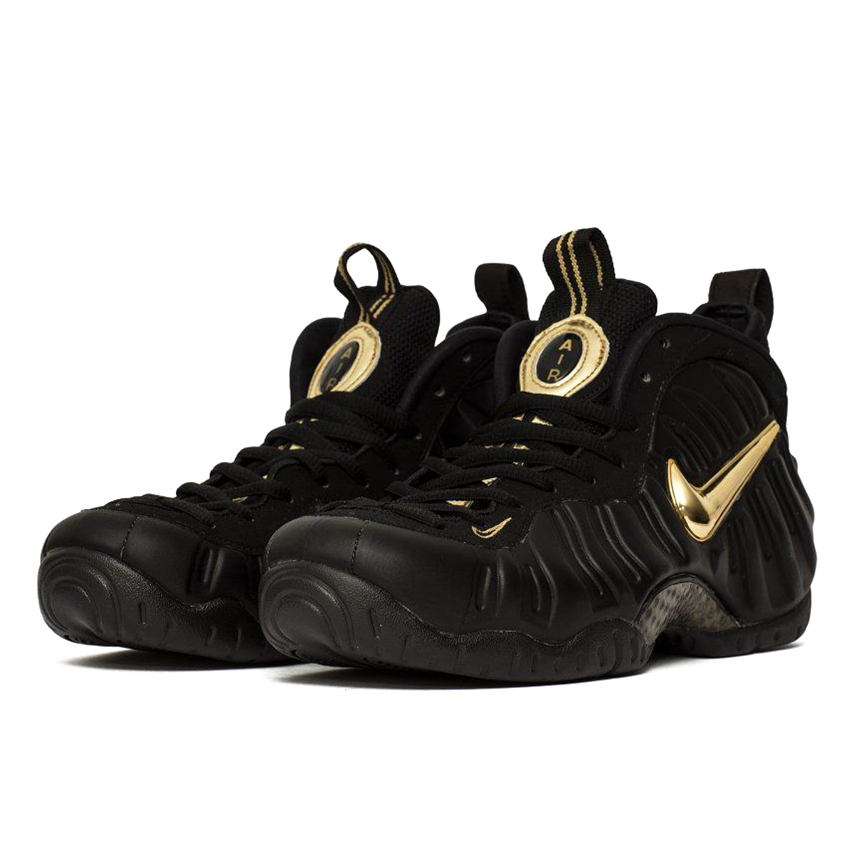 624041 009 Air Foamposite Pro Black Metallic Gold